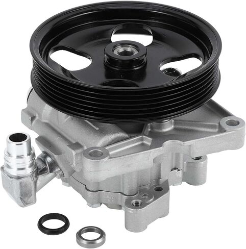 Power Steering Pump No.0024664601/0024668101 - Car Power Assist Pump - for Mercedes-Benz ML320 3.2L V6 1998-2003 for Mercedes-Benz ML350 2003-2005 Aluminum Alloy with Pulley - 1 Pc in Kuwait
