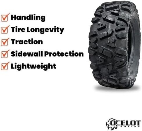 Ocelot Knight 26 x 11-14 ATV/UTV All-Terrain Tire - Exceptional Traction and Control | Puncture & Abrasion Resistant | Optimal Grip for Enhanced Maneuverability Off-Roading in Kuwait
