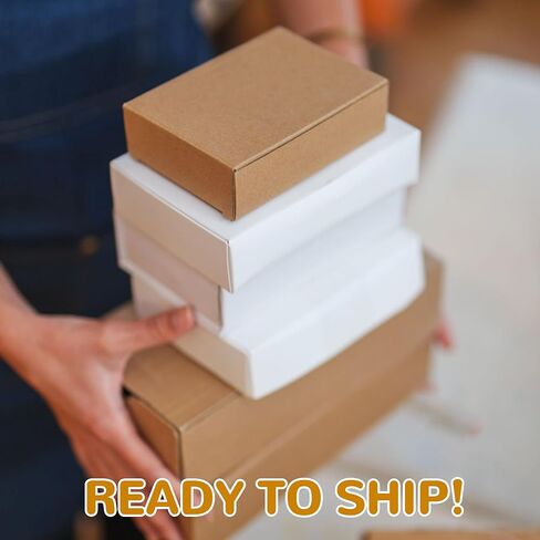 300 Pack 6x4x2 Inches Shipping Boxes, Corrugated Mailers Kraft Cardboard Packaging Boxes for Mailing, Crafting, and Small Business Supplies, Brown in Saudi Arabia