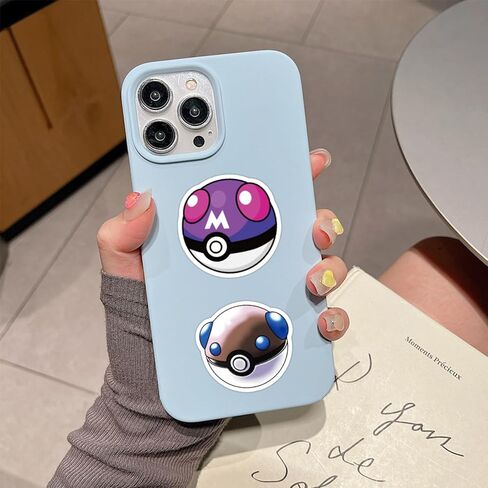 50 قطعة من ملصقات الرسوم المتحركة Monster Poke Ball Anime حزمة مختلطة، ملصق الرسوم المتحركة للمراهقين ملصقات مقاومة للماء لزجاجة المياه والكمبيوتر المحمول وخوذة لوح التزلج والجيتار (الكرة) in Kuwait