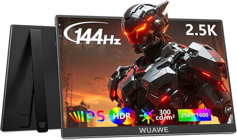 حامل شاشة WUAWE صغير محمول مقاس 14 بوصة FHD 1200P فائق النحافة لشاشة الكمبيوتر المحمول ومكبرات صوت مزدوجة للشاشة الثانية، لأجهزة الكمبيوتر المحمول والكمبيوتر الشخصي والهاتف وXbox وPS4/PS5 والتبديل in Kuwait