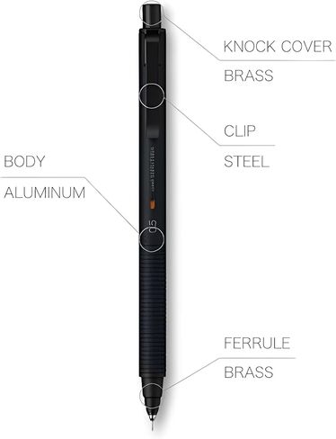 Uni Kuru Toga Metal Mechanical Pencil, 0.3mm Extra Fine, Auto-Advancing Lead Rotation, All-Metal Body, Nocturne Black (M3KH1P.24) in Kuwait