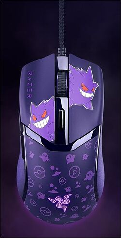 Razer Cobra Gengar Edition - ماوس ألعاب سلكي خفيف الوزن - مستشعر 8500 نقطة لكل بوصة - 58 جرام - مفاتيح الماوس الضوئية من الجيل الثالث - إضاءة Chroma - كابل Speedflex - الكمبيوتر الشخصي/MAC | بوكيمون جينجار in Saudi Arabia