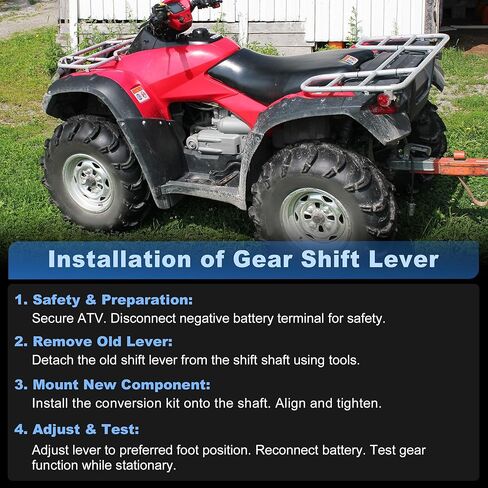 ATV Gear Shift Lever, Steel Gear Shift Conversion for Honda Rancher Foreman 350 450 500 ES, Foot Shifter Conversion in Kuwait