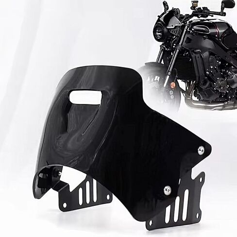 Motorcycle Windshield Acrylic Spoiler Deflector Front Windscreen for Yamaha XSR 900 XSR900 xsr900 2022 2023 2024 Accessories (Black) in Saudi Arabia
