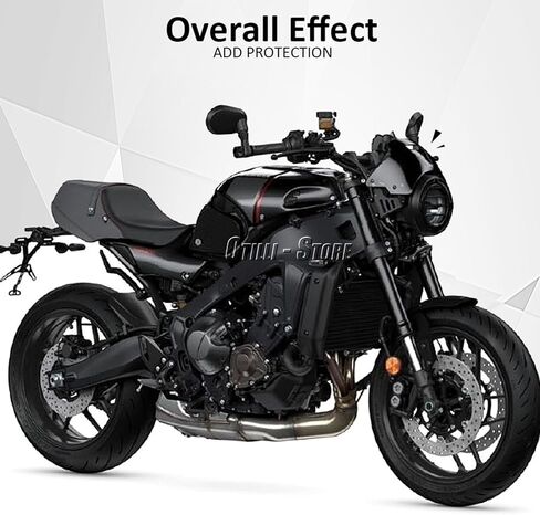 Motorcycle Windshield Acrylic Spoiler Deflector Front Windscreen for Yamaha XSR 900 XSR900 xsr900 2022 2023 2024 Accessories (Black) in Saudi Arabia