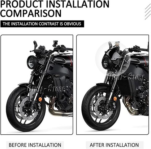 Motorcycle Windshield Acrylic Spoiler Deflector Front Windscreen for Yamaha XSR 900 XSR900 xsr900 2022 2023 2024 Accessories (Black) in Saudi Arabia