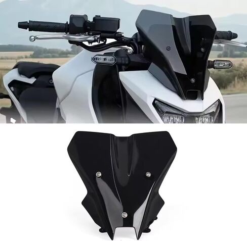 الزجاج الأمامي للدراجة النارية مناسب لهوندا CB750 Hornet CB 750 Hornet 2025 2026 أمامي للتجول في الزجاج الأمامي حاجب هدية عاكس الرياح واقي شاشة واقي الرياح (أسود) in Kuwait