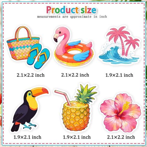 100PCS Summer Stickers for Kids-Vinyl Hawaiian Beach Glitter Stickers Pack, Waterproof Vacation Stickers for Water Bottles, Laptop, Phone, Skateboard, Cute Tropical Stickers for Teens and Girls in Saudi Arabia