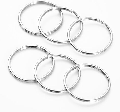 ZZRANYE 2 Inch Key Rings, 6 Pack - Large Heavy Duty Split Key Rings, Strong Key Chain Ring Connectors for Keys, Crafts, Organization, Silver Tone in Saudi Arabia