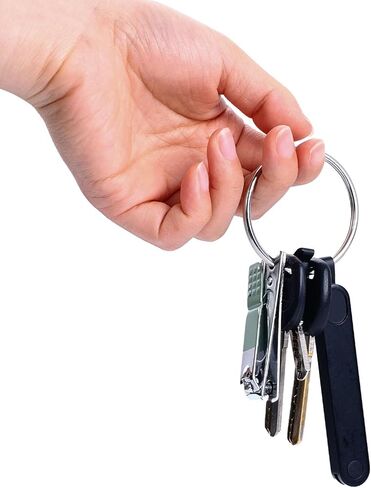 ZZRANYE 2 Inch Key Rings, 6 Pack - Large Heavy Duty Split Key Rings, Strong Key Chain Ring Connectors for Keys, Crafts, Organization, Silver Tone in Saudi Arabia