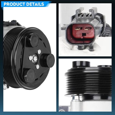 TadaMark AC Compressor With Clutch Fit for Dodge Ram 2500 5.9L 2006-2009 & 6.7L 2007-2009(for Cummins Diesel), for Ram 3500 5.9L 2006 2007 & 6.7L 2007-2009(for Cummins Diesel) for 1110902, 55111411AD in Kuwait