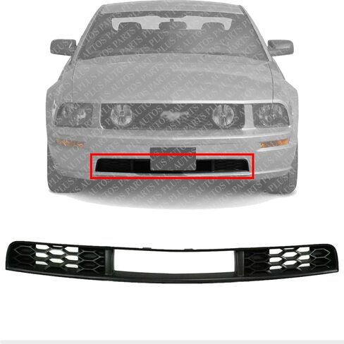 AUTOS PARTS PLUS Front Bumper Lower Grille Textured Direct Replacement Compatible With 2005-2009 Ford Mustang FO1036115 7R3Z17K945AB in Kuwait