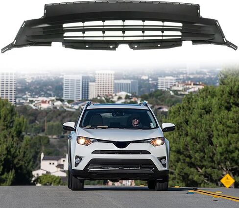 المصد الأمامي السفلي مصبغة تناسب 2016 2017 2018 تويوتا RAV4 LE/XLE أسود الجبهة السفلى الشواية غطاء مدخل الهواء استبدال ل 531130R060 ، TO1036166 in Kuwait