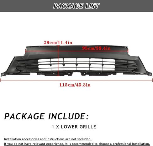 المصد الأمامي السفلي مصبغة تناسب 2016 2017 2018 تويوتا RAV4 LE/XLE أسود الجبهة السفلى الشواية غطاء مدخل الهواء استبدال ل 531130R060 ، TO1036166 in Kuwait