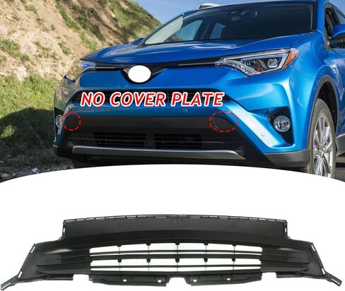 المصد الأمامي السفلي مصبغة تناسب 2016 2017 2018 تويوتا RAV4 LE/XLE أسود الجبهة السفلى الشواية غطاء مدخل الهواء استبدال ل 531130R060 ، TO1036166 in Kuwait