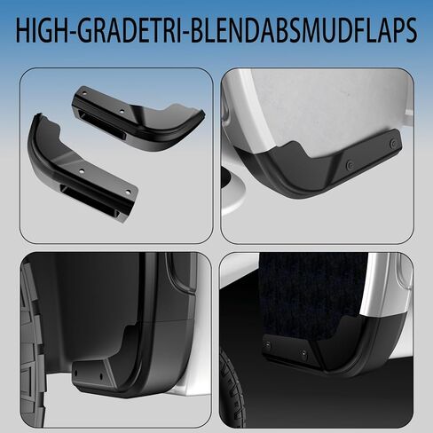 Mud Flap Delete Compatible with 2025 2024 2023 2022 2021 2020 2019 GMC Sierra 1500 2WD/4WD |Front & Rear Mud Flaps for GMC Sierra 1500 Accessories,Heavy Duty ABS,Black in Saudi Arabia