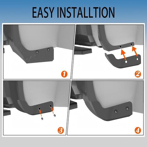 Mud Flap Delete Compatible with 2025 2024 2023 2022 2021 2020 2019 GMC Sierra 1500 2WD/4WD |Front & Rear Mud Flaps for GMC Sierra 1500 Accessories,Heavy Duty ABS,Black in Saudi Arabia