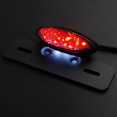 Motorcycle Tail Brake Stop License Plate Light LED Integrated Taillight Brake Light Red & White in Kuwait