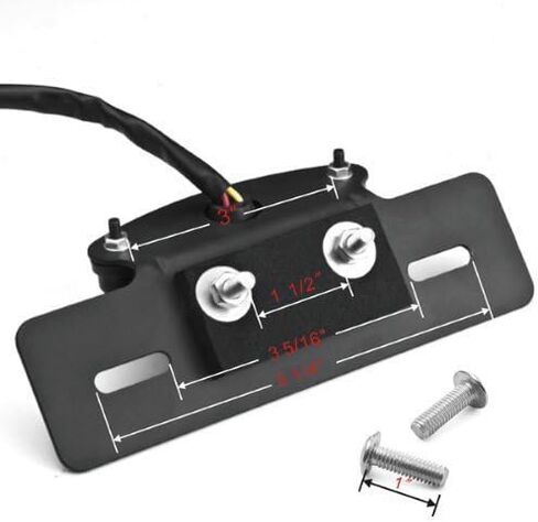 Motorcycle Tail Brake Stop License Plate Light LED Integrated Taillight Brake Light Red & White in Kuwait