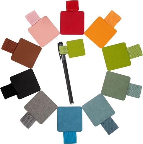 10 Pack Pen Loop Holder, Self-Adhesive Pen Holder for Notebook with 10 Colors, 1.57 Inch Elastic Pen Loops for Journals, Planners, and Office Supplies in Saudi Arabia