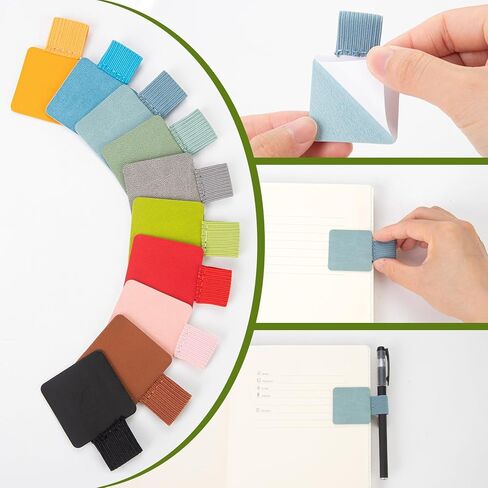 10 Pack Pen Loop Holder, Self-Adhesive Pen Holder for Notebook with 10 Colors, 1.57 Inch Elastic Pen Loops for Journals, Planners, and Office Supplies in Saudi Arabia