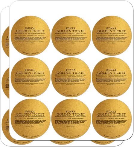 Willy Wonka and The Chocolate Factory Golden Ticket Planner Calendar Scrapbooking Crafting Stickers in Kuwait