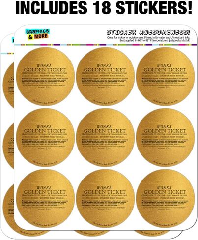 Willy Wonka and The Chocolate Factory Golden Ticket Planner Calendar Scrapbooking Crafting Stickers in Kuwait