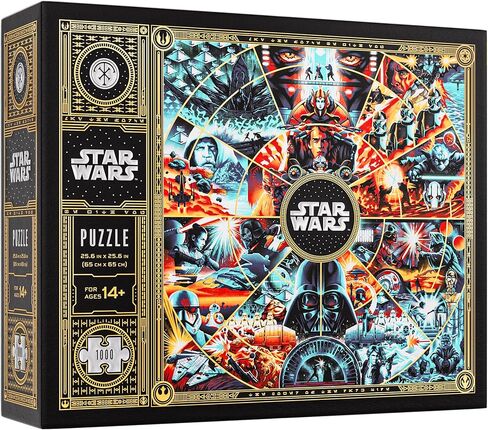 theory11 Star Wars Jigsaw Puzzle - 1,000 Pieces with Gold Foil Accents, Official Lucasfilm Collectible with Carrying Pouch in Kuwait