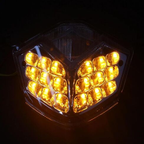 الضوء الخلفي - مصباح إشارة الانعطاف LED المدمج لفرامل الذيل متوافق مع Kawasaki Z750 ZX-10R ZX-6R ZX600 Z1000 (دخان) in Kuwait