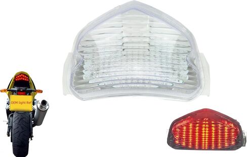 منطقة علوية لسوزوكي 2004-2005 GSXR600; 2004-2005 GSXR750; LED مصباح خلفي الفرامل الذيل ضوء إشارة بدوره متكاملة. 35710-29G30 (دخان، النمط 2: ضوء خلفي LED متسلسل + إشارة انعطاف) in Kuwait