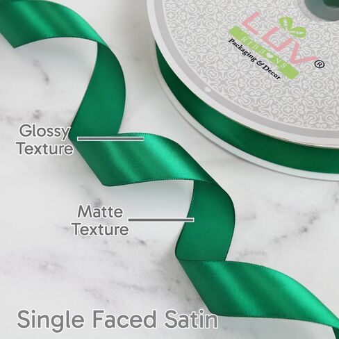 Creative Ideas Solid Satin Ribbon, 7/8" by 100 Yard, Emerald Green, Solid in Kuwait