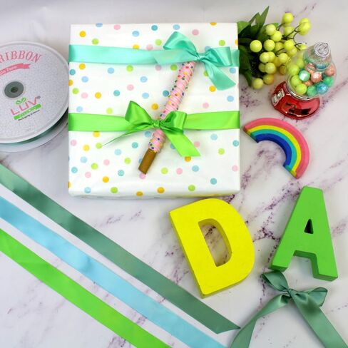 Creative Ideas Solid Satin Ribbon, 7/8" by 100 Yard, Emerald Green, Solid in Kuwait
