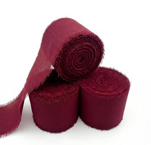 9 Pack Chiffon Ribbon 1.5 Inch x 22.5 Yards Total, Handmade Fringe Silk Ribbon for DIY Crafts, Junk Journal Supplies, Gift Wrapping, Wedding Invitations and Corsage Wristlet in Saudi Arabia