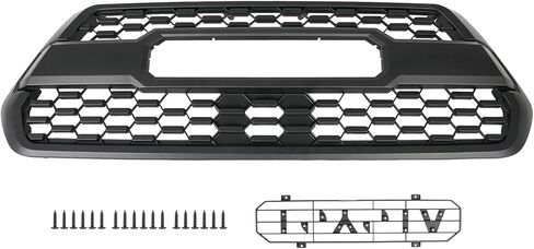 Matte Black Bumper Grille Assembly Fit for 2016-2023 Toyota Tacoma SR/SR5/TRD Bumper Grill Shell Front Upper Grille Hood Grill Accessories W/O Letters in Kuwait