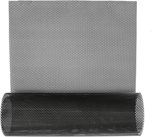 MDEOOSKY 40x13 بوصة شبكة شواء السيارة العالمية مصبغة السيارات إدراج الوفير 4x8mm ثقب معيني 100x33 سم شبكة سبائك الألومنيوم، أسود in Kuwait