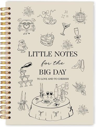 Wedding Notebook Journal 5.5x8.3, Wedding Engagement Gifts for Couples, Bridal Gifts for Bride Notebooks for Note Taking, Little Notes for the Big Day Spiral Journal in Saudi Arabia