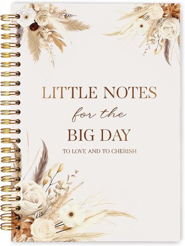 Wedding Notebook Journal 5.5x8.3, Wedding Engagement Gifts for Couples, Bridal Gifts for Bride Notebooks for Note Taking, Little Notes for the Big Day Spiral Journal in Saudi Arabia