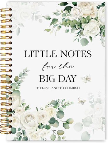 Wedding Notebook Journal 5.5x8.3, Wedding Engagement Gifts for Couples, Bridal Gifts for Bride Notebooks for Note Taking, Little Notes for the Big Day Spiral Journal in Saudi Arabia