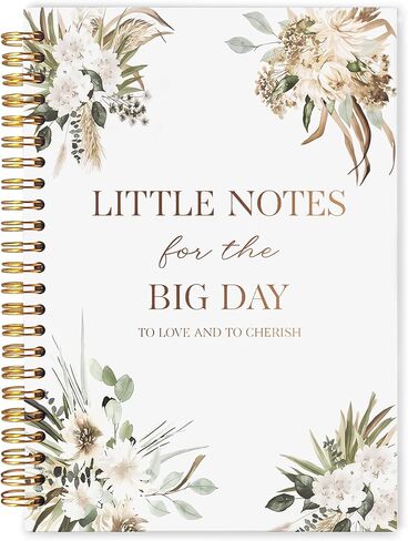 Wedding Notebook Journal 5.5x8.3, Wedding Engagement Gifts for Couples, Bridal Gifts for Bride Notebooks for Note Taking, Little Notes for the Big Day Spiral Journal in Saudi Arabia