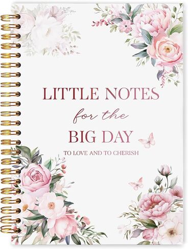 Wedding Notebook Journal 5.5x8.3, Wedding Engagement Gifts for Couples, Bridal Gifts for Bride Notebooks for Note Taking, Little Notes for the Big Day Spiral Journal in Saudi Arabia