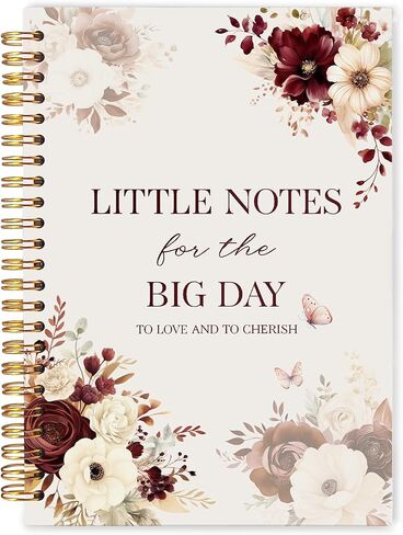 Wedding Notebook Journal 5.5x8.3, Wedding Engagement Gifts for Couples, Bridal Gifts for Bride Notebooks for Note Taking, Little Notes for the Big Day Spiral Journal in Saudi Arabia