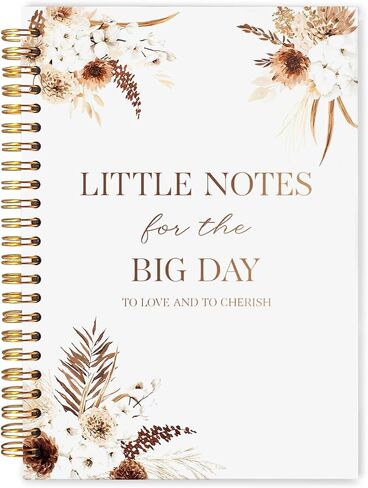 Wedding Notebook Journal 5.5x8.3, Wedding Engagement Gifts for Couples, Bridal Gifts for Bride Notebooks for Note Taking, Little Notes for the Big Day Spiral Journal in Saudi Arabia