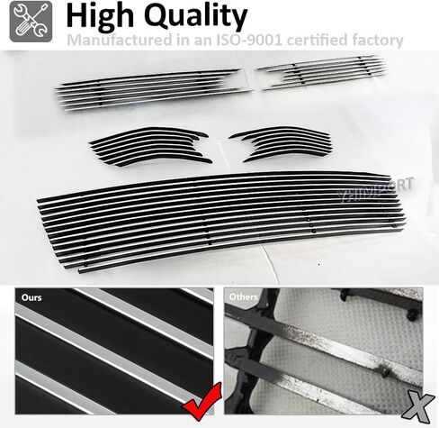 Chrome Upper Bumper Billet Grille Fits 2006-2013 Chevy Impala W/Fog Light Polished Billet Grille Insert Combo in Kuwait