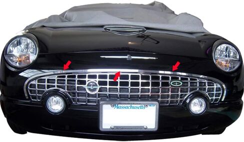 QAA is Compatible with 2002-2006 Ford Thunderbird 1 Piece Stainless Front Grille Accent Trim, Surround SG43670 in Saudi Arabia