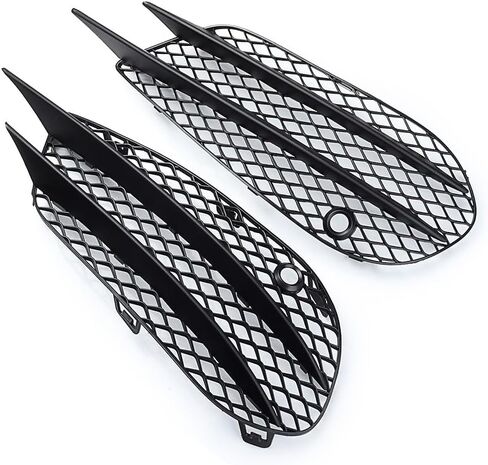 Compatible with Mercedes C-Class W205 Sedan C205 Coupe A205 Convertible C180 C200 C250 C300 C43 AMG 2015-2018 Front Lower Bumper Fog Light Grille Mesh Style Cover Grill Insert (Matte Black) in Kuwait
