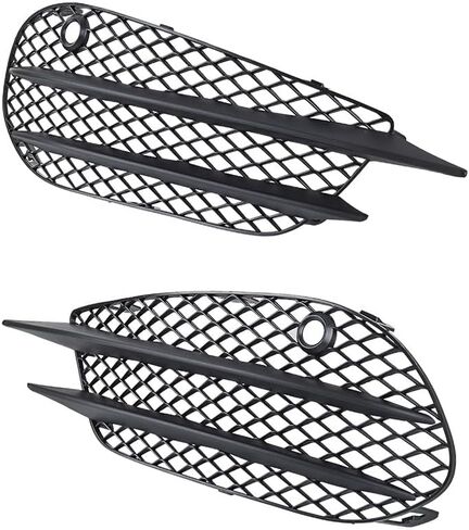 Compatible with Mercedes C-Class W205 Sedan C205 Coupe A205 Convertible C180 C200 C250 C300 C43 AMG 2015-2018 Front Lower Bumper Fog Light Grille Mesh Style Cover Grill Insert (Matte Black) in Kuwait