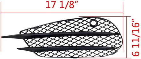 Compatible with Mercedes C-Class W205 Sedan C205 Coupe A205 Convertible C180 C200 C250 C300 C43 AMG 2015-2018 Front Lower Bumper Fog Light Grille Mesh Style Cover Grill Insert (Matte Black) in Kuwait