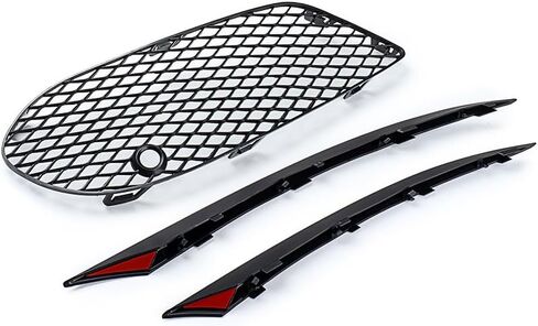 Compatible with Mercedes C-Class W205 Sedan C205 Coupe A205 Convertible C180 C200 C250 C300 C43 AMG 2015-2018 Front Lower Bumper Fog Light Grille Mesh Style Cover Grill Insert (Matte Black) in Kuwait