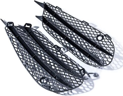 AMOPACORP 2pcs Front Lower Bumper Fog Light Mesh Grille Grill Cover Insert Compatible with 2015-2018 Mercedes W205 C205 A205 C180 C200 C250 C300 C43 AMG (Matte Black) (2058852623 2058854123) in Saudi Arabia
